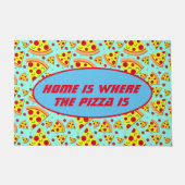 ホームはピザがピザ好おもしろいき食べ物である ドアマット (正面)