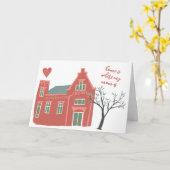 「ホームはママがいる場所」カスタムかわいい母の日 カード (黄色い花)