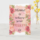 ホームはママがいる場所 – マザーズのデイカード カード (黄色い花)