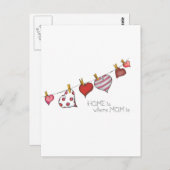 ホームはママがいる場所 – ママのためのデザイン ポストカード (正面/裏面)