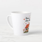 ホームはママがいる場所 – 愛しい心の母の日 カフェラテマグ (左アングル)