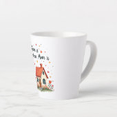 ホームはママがいる場所 – 愛しい心の母の日 カフェラテマグ (右アングル)