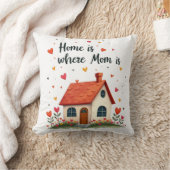 ホームはママがいる場所 – 愛しい心の母の日 クッション (ブランケット)