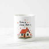 ホームはママがいる場所 – 愛しい心の母の日 コーヒーマグカップ (中央)