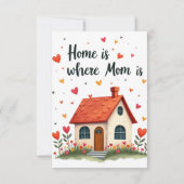 ホームはママがいる場所 – 愛しい心の母の日 サンキューカード (裏面)