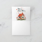 ホームはママがいる場所 – 愛しい心の母の日 サンキューカード (内部)