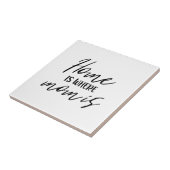 ホームはママがタイポグラフィ引用文 ミニマル タイル (側面)