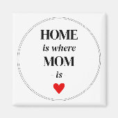 ホームはママがマグネットシンプルかわいいギフト マグネット (正面)