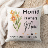 ホームはママが枕である場所 – フローラ母の日 クッション (ブランケット)