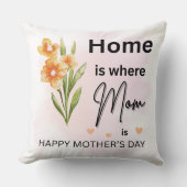 ホームはママが枕である場所 – フローラ母の日 クッション (正面)