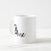 ホームはミシガンシルエットのハート コーヒーマグカップ (正面左)