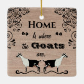 ホームはヤギがいる場所 – アルパインデイリーヤギ セラミックオーナメント (裏面)