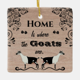 ホームはヤギがいる場所 – アルパインデイリーヤギ セラミックオーナメント