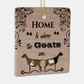 ホームはヤギがいる場所 – ナイジェリアの矮星ヤギ セラミックオーナメント (右)