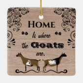 ホームはヤギがいる場所 – ナイジェリアの矮星ヤギ セラミックオーナメント (裏面)