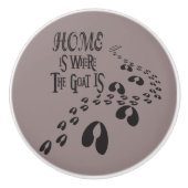 ホームはヤギが大足跡である セラミックノブ (正面)