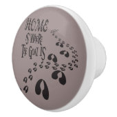 ホームはヤギが大足跡である セラミックノブ (右)