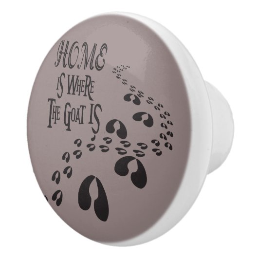 ホームはヤギが大足跡である セラミックノブ (右)