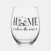 ホームはワインがある場所(ビーチハウス)ワイングラス ステムなしワイングラス (裏面)