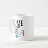 ホームは内向的なマグカップ コーヒーマグカップ (正面左)