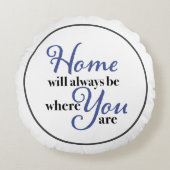 ホームは写真の枕 ラウンドクッション (正面)