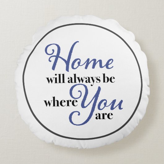 ホームは写真の枕 ラウンドクッション (正面)