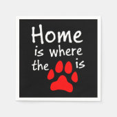 ホームは前部印刷がある紙ナプキンス スタンダードカクテルナプキン (正面)