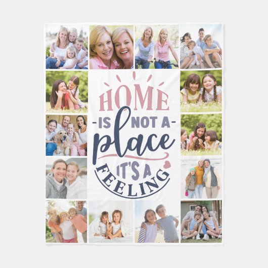 ホームは場所ではない感じの写真 フリースブランケット (正面)