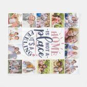 ホームは場所ではない感じの写真 フリースブランケット (正面(横))