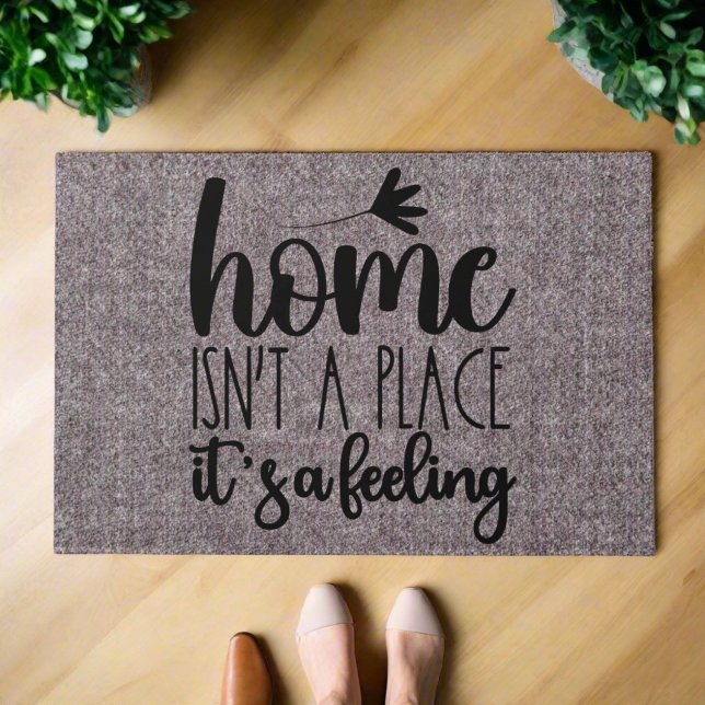 ホームは場所ではない感じのlブラックスクリプト ドアマット (クリエイターアップロード済み)