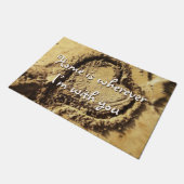 ホームは引用文のハート描をサンドフォトに ドアマット (アングル)