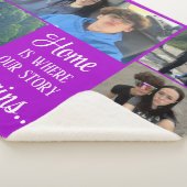 ホームは我々の物語が始まる6フォトコラージュ シェルパブランケット (3/4)