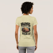 ホームは森の中で投球する – キャンプ Tシャツ (裏面フル)