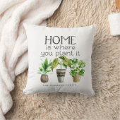 ホームは植物 |鉢植え クッション (ブランケット)