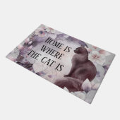 ホームは猫が可愛い引用文 ドアマット (アングル)