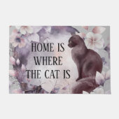 ホームは猫が可愛い引用文 ドアマット (正面)