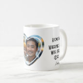 ホームは私があなたと一緒にどこにいカスタムるか写真 コーヒーマグカップ (正面右)