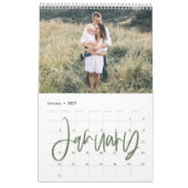 ホームは私たちの幸せな場所の水の色の葉写真 カレンダー (1月 2027)