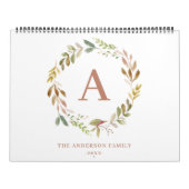 ホームは私たちの幸せな場所の水の色の葉写真 カレンダー (カバー)