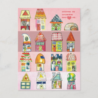 「ホームは私のハートがある」はがき ポストカード