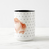 ホームは私のポメラニア犬はカスタム犬ママパパ マグカップ (中央)