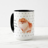 ホームは私のポメラニア犬はカスタム犬ママパパ マグカップ (正面左)