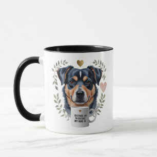 ホームは私の犬がある場所 – ロットワイラーラブマグ11oz マグカップ