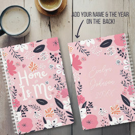 「ホームは私」名パーソナライズされた前&年報 ノートブック