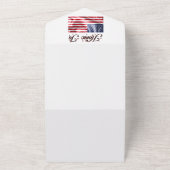 ホームは統一された州国旗Happy 4Of 7月 オールインワン招待状 (外側)