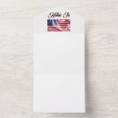 ホームは統一された州国旗Happy 4Of 7月 オールインワン招待状 (内側)