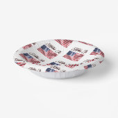 ホームは統一された州国旗Happy 4Of 7月 ペーパーボウル (傾斜あり)