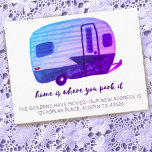 ホームは、あなたが駐車する場所である新しいアドレスCAMPER RV ポストカード<br><div class="desc">家は駐車する場所だ！この可愛いカスタム名刺を使ってフォークに新しい住所を知らせる。カスタマイズ詳細と背面にも文字を追加。私の店をもっと見てみろ！</div>