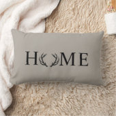 ホームは、お客様つるの〔雄ジカの〕枝角署名が可能 ランバークッション (ブランケット)