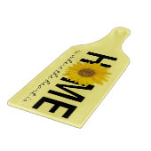 ホームは、ここでハートは黄色ひまわり カッティングボード (角)